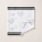 エレガントダイヤモンド結婚60周年 バスタオルセット (ウォッシュタオル)