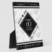 エレガントダイヤモンド結婚60周年 フォトプラーク (側面)
