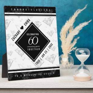 エレガントダイヤモンド結婚60周年 フォトプラーク