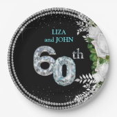エレガントダイヤモンド結婚60周年 ペーパープレート (正面)
