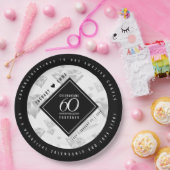 エレガントダイヤモンド結婚60周年 ペーパープレート (パーティー)