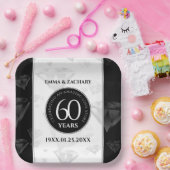 エレガントダイヤモンド結婚60周年 ペーパープレート (パーティー)