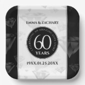 エレガントダイヤモンド結婚60周年 ペーパープレート (正面)