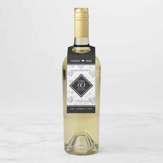 エレガントダイヤモンド結婚60周年 ボトルネックタグ (ボトル)