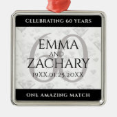 エレガントダイヤモンド結婚60周年 メタルオーナメント (正面)