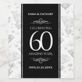 エレガントダイヤモンド結婚60周年 ワインラベル (シングルラベル)