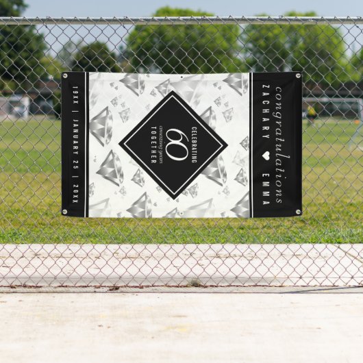 エレガントダイヤモンド結婚60周年 横断幕 (インサイチュ)