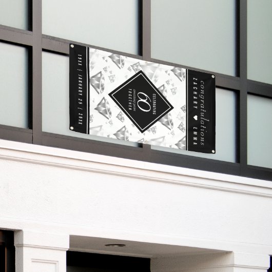 エレガントダイヤモンド結婚60周年 横断幕 (ビルの外側)