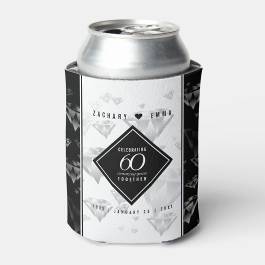 エレガントダイヤモンド結婚60周年 缶クーラー (缶正面)