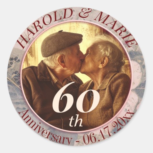 エレガントダイヤ結婚モンドデザイン ラウンドシール (正面)