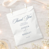 エレガントダシブルー感謝していミミナ結婚リスト フェイバーバッグ (クリップ留めされた状態)