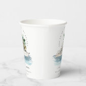 エレガントダスキークルーズシップ結婚パームシースケープ 紙コップ (右)