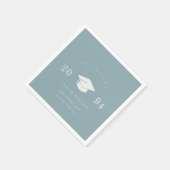 エレガントダスキーブルーグレイミニマルシンプル卒業 スタンダードカクテルナプキン (角)