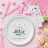 エレガントダスキーヨットシースケープ結婚ス ペーパープレート (パーティー)
