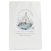 エレガントダスキーヨットシースケープ結婚ス ミディアムペーパーバッグ (正面)