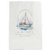 エレガントダスキーヨットシースケープ結婚ス ミディアムペーパーバッグ (裏面)