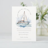 エレガントダスキーヨットシースケープ結婚ス 出欠カード (スタンド正面)