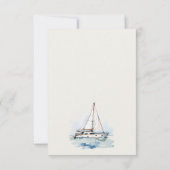 エレガントダスキーヨットシースケープ結婚ス 出欠カード (裏面)