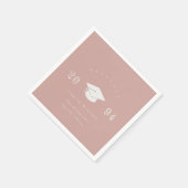 エレガントダスキー赤面ピンクミニマルクシンプル卒業 スタンダードカクテルナプキン (角)