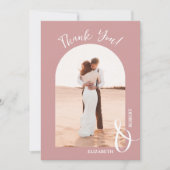 エレガントダスティバラ結婚の写真 サンキューカード (正面)