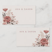 エレガントダスティバラ結婚座席表 プレイスカード (正面/裏面)