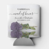 エレガントダスティパープルバラメイド・オブ・オーナー(花嫁付き添い人)結婚ズ 缶クーラー (裏面)