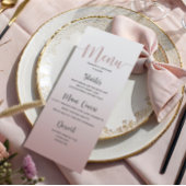 エレガントダスティピシンプルンク結婚クのディナーメニュー メニュー