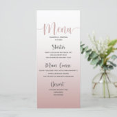 エレガントダスティピシンプルンク結婚クのディナーメニュー メニュー (スタンド正面)