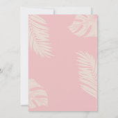 エレガントダスティピンクボ葉ホバプテスマ 招待状 (裏面)