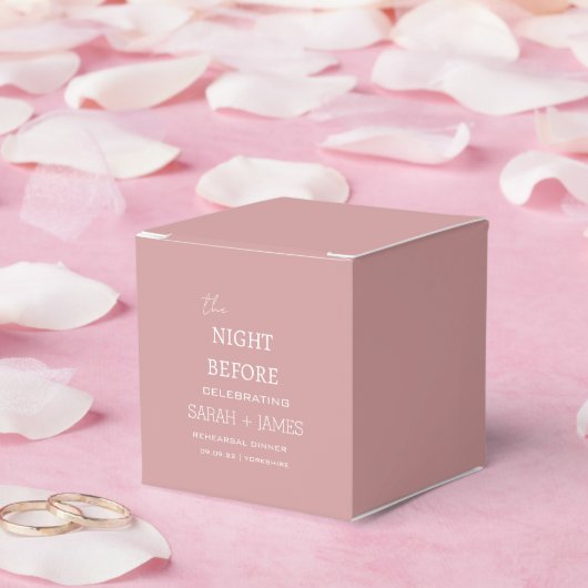 エレガントダスティピンクリハーサルディナーウェディングパーティー フェイバーボックス (ウェディング)