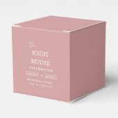エレガントダスティピンクリハーサルディナーウェディングパーティー フェイバーボックス (正面サイド)