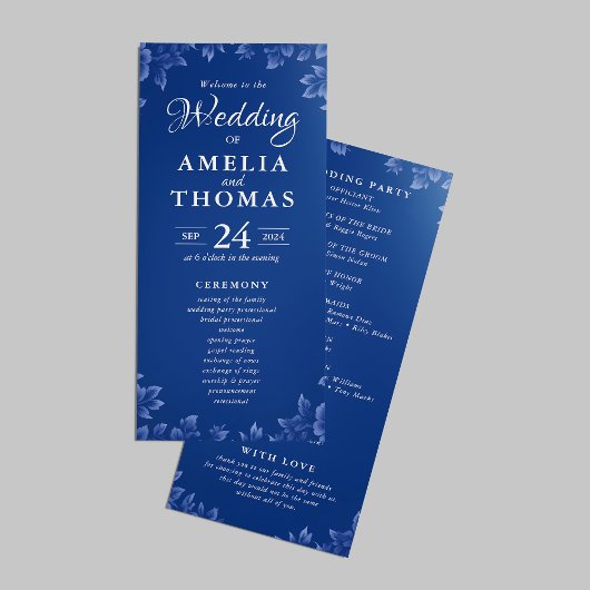 エレガントダスティフランスのブルーヴィンテージ結婚フローラ プログラム