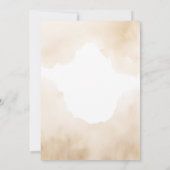 エレガントダスティブラウンウォーター色金ゴールドクロスバプテスマ 招待状 (裏面)