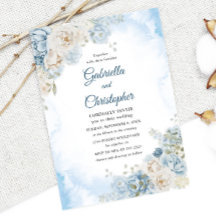 エレガントダスティブルーアイボリーバラ結婚花