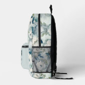 エレガントダスティブルーウォーターバラ プリントバックパック (右)