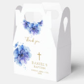 エレガントダスティブルーウォーターフローラバプテスマ フェイバーボックス (オープン)