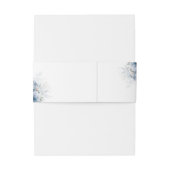 エレガントダスティブルーウォーターフローラ結婚ズ 招待状ベリーバンド (裏面例)