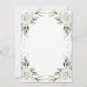 エレガントダスティブルーウォーター色の緑結婚色 招待状 (裏面)