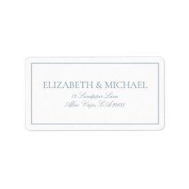 エレガントダスティブルークラシックスクリプト ラベル