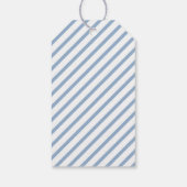 エレガントダスティブルーストライプクリスマス ギフトタグ (裏面)