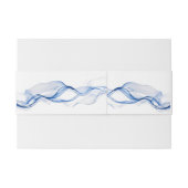 エレガントダスティブルーネイビー結婚フラワーズ 招待状ベリーバンド (裏面例)