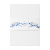 エレガントダスティブルーネイビー結婚フラワーズ 招待状ベリーバンド (裏面例)