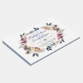 エレガントダスティブルーピンクフローラジオメト結婚リ ゲストブック (コーナー)