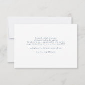 エレガントダスティブルーフローラユーカリ結婚ス サンキューカード (裏面)