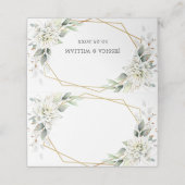 エレガントダスティブルーフローラ結婚グリーンリーのテーブル プレイスカード (外部開封)