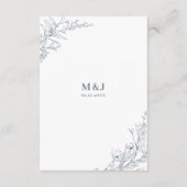 エレガントダスティブルーフローラ結婚リース詳細 エンクロージャーカード (裏面)