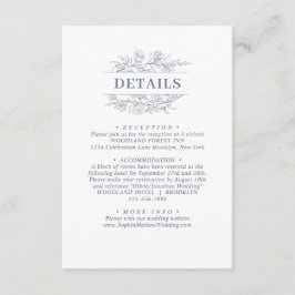 エレガントダスティブルーフローラ結婚リース詳細 エンクロージャーカード