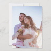 エレガントダスティブルーフローラ結婚写真 招待状 (裏面)