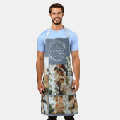 エレガントダスティブルーモダンファミリー写真コラージュAp エプロン (着用した状態)