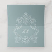 エレガントダスティブルー結婚ズ プレイスカード (内部開封)